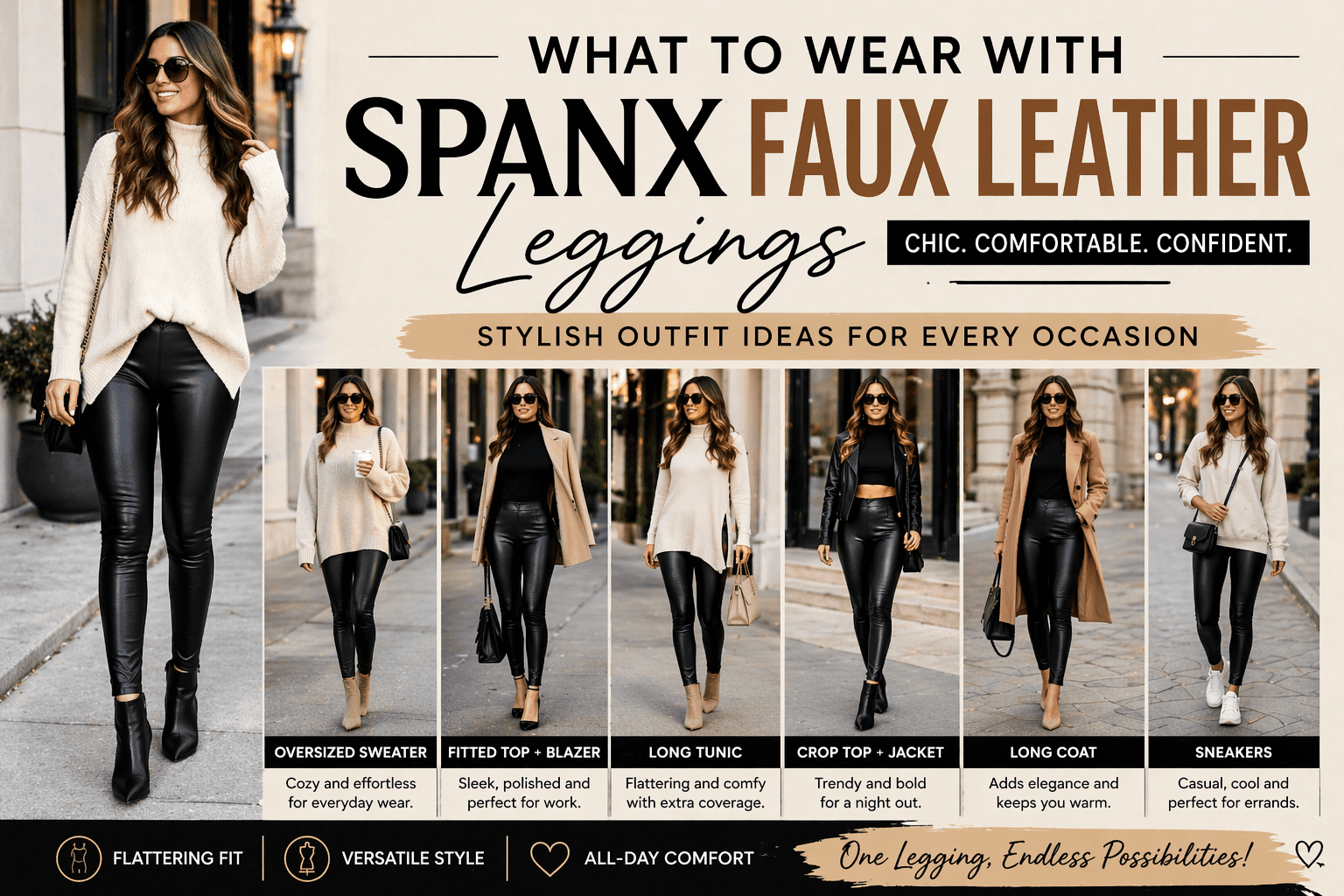 What to Wear with Spanx Faux Leather Leggings: Stylish Outfit Ideas You’ll Love