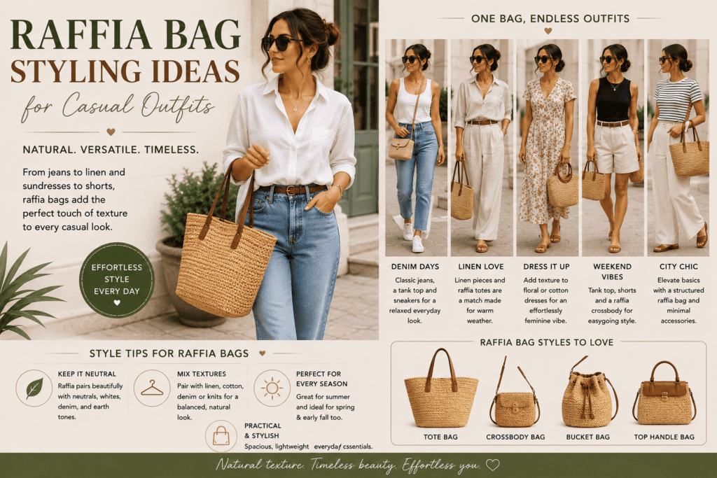 Raffia bag styling