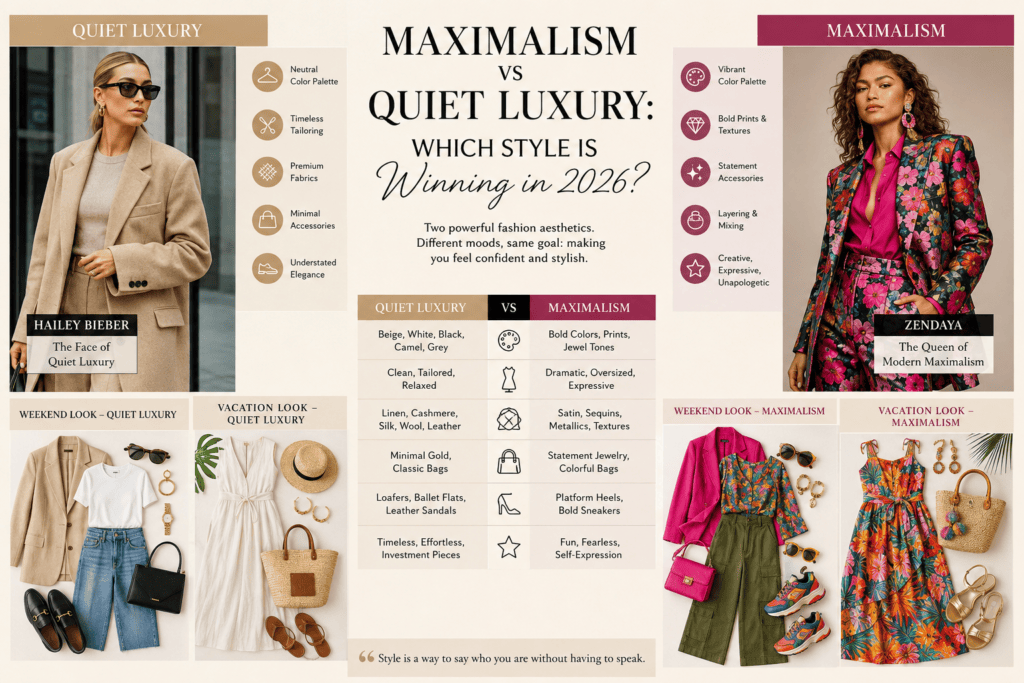 Maximalism VS Quiet Luxury