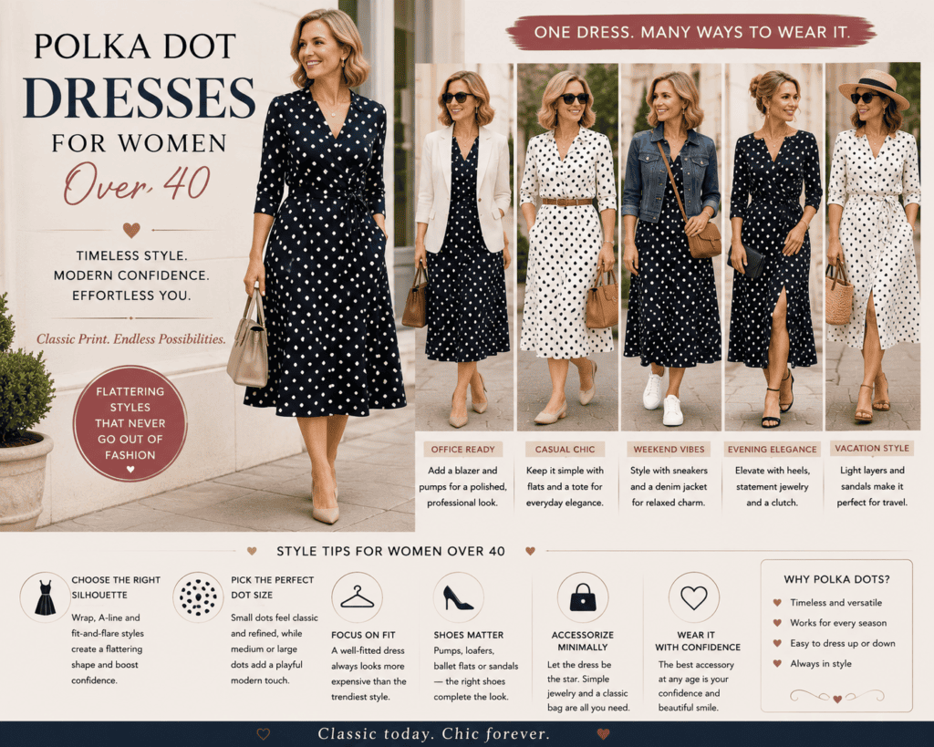 polka dot dress for age over 40
