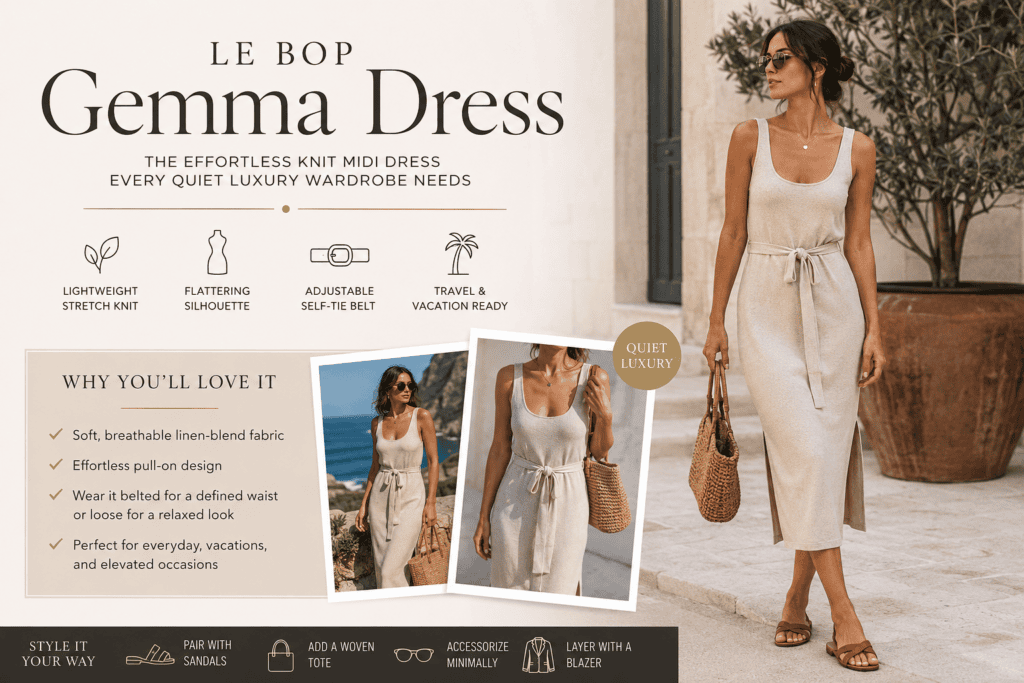 Knit Midi Dress Summer Wear