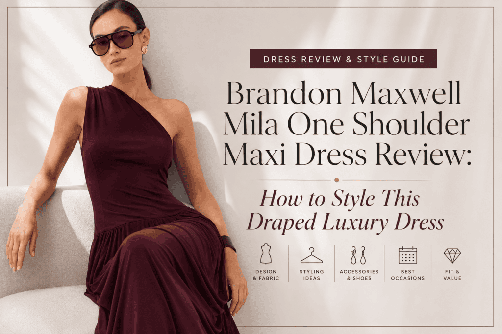 Brandon Maxwell Mila One Shoulder Maxi Dress